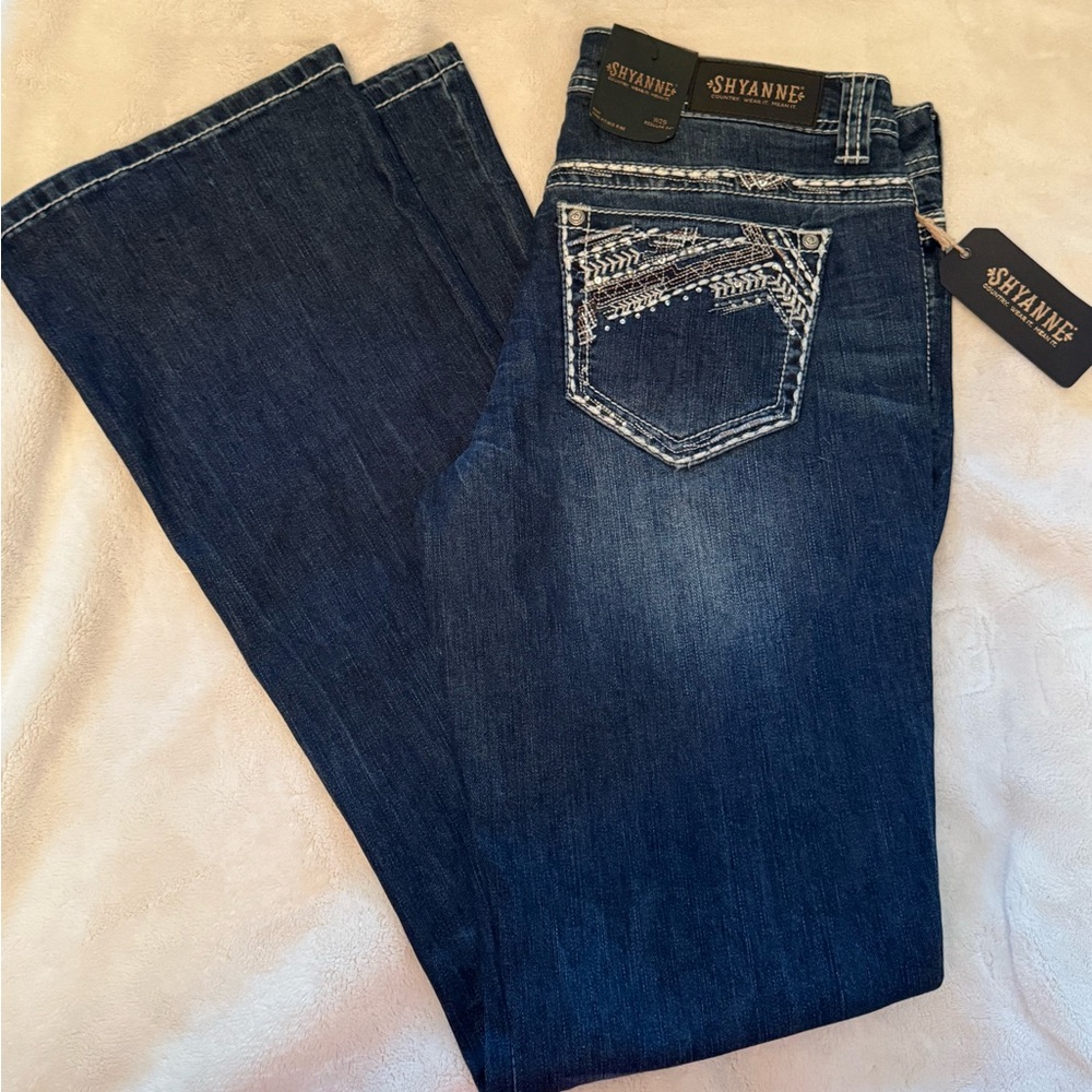 Shyanne Dark Blue Boot Cut Jeans